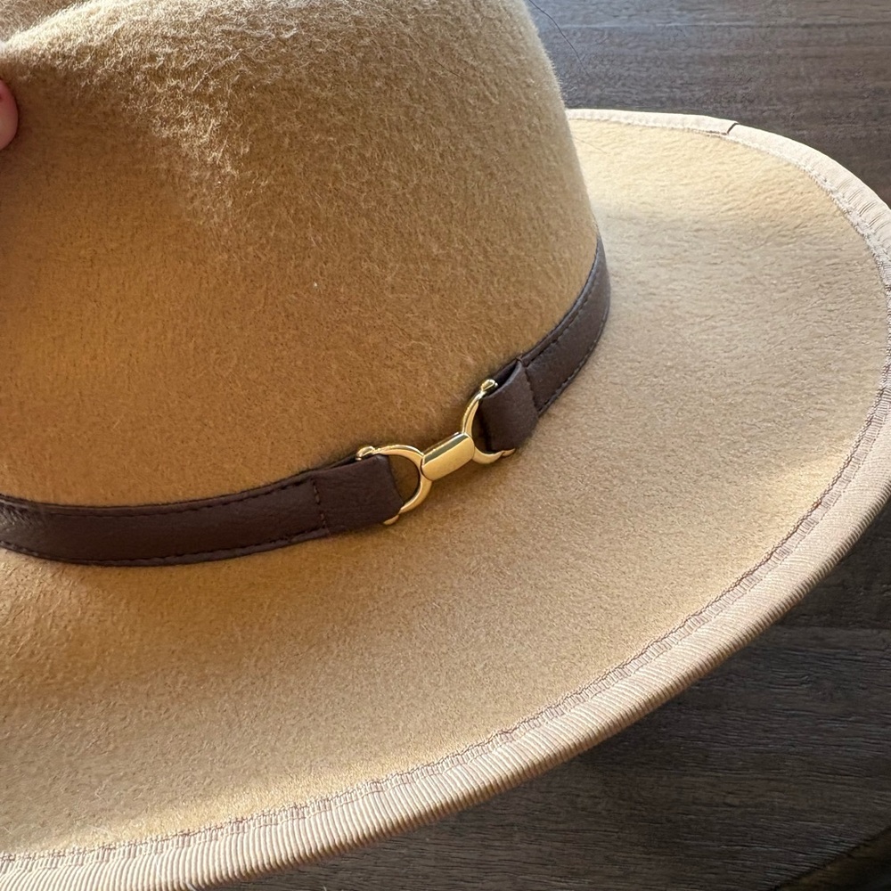 Janie and Jack Tan Fedora with Brown Band